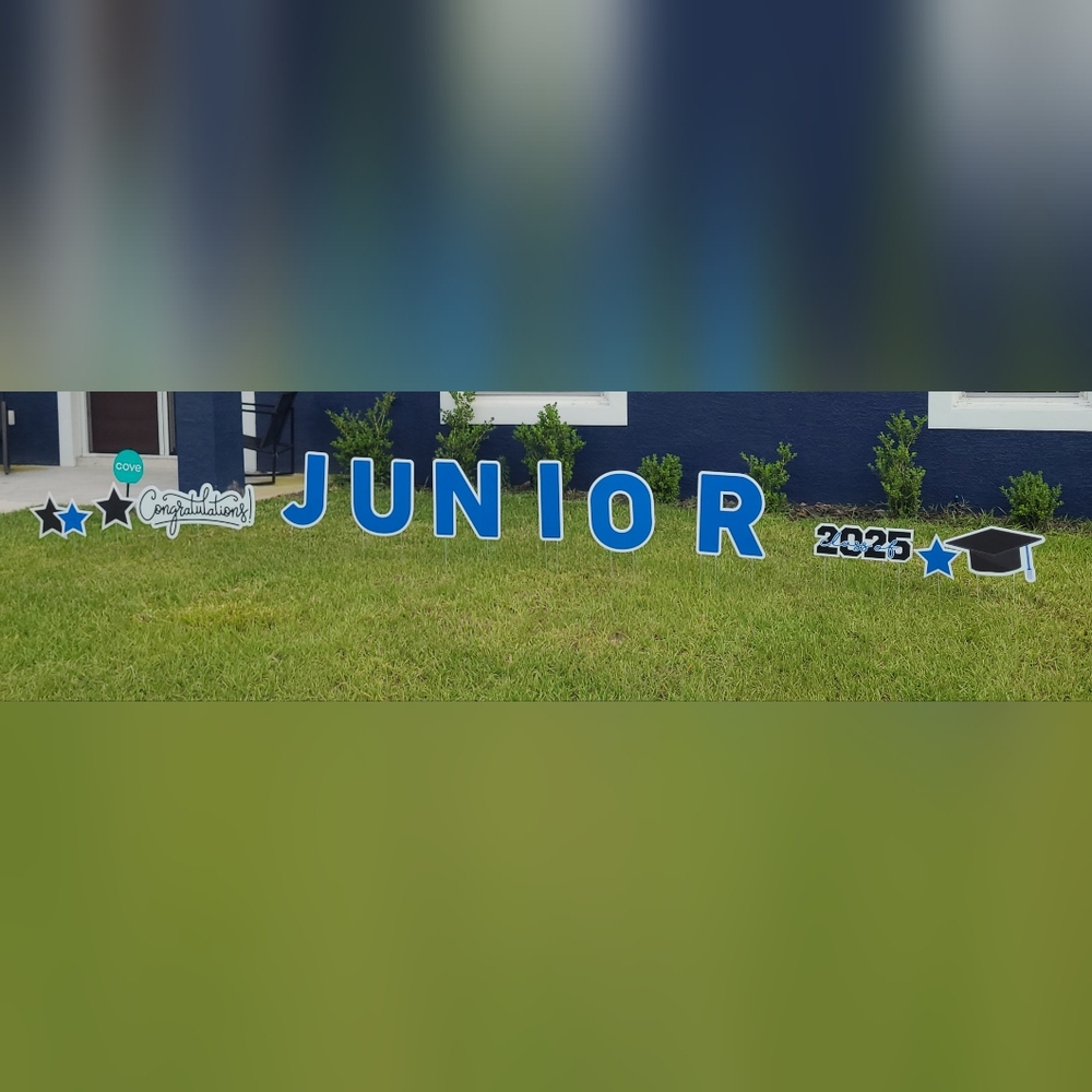 Congratulations Yard Sign! Stars, Grad Hat, 2025